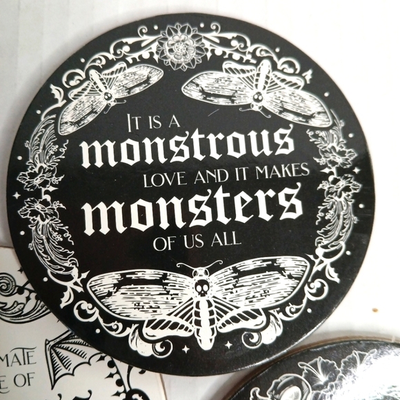 Owlcrate & Serpent & Dove Coaster Set Bundle Gothic Haunting Fairyloot New Item - Picture 3 of 14